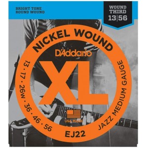 D'Addario EJ22 Nickel Wound Jazz Medium Electric Strings (.013-.056)